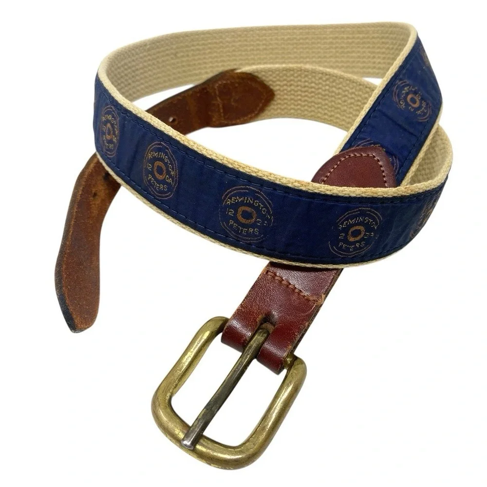 Vintage Remington Peters Logo Belt Mens  34